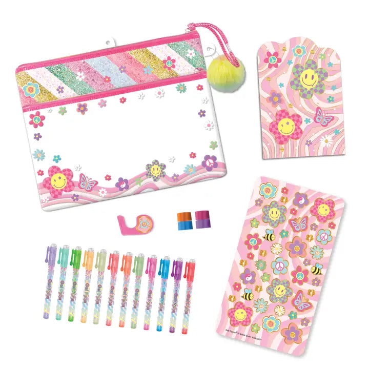 COLORFUL CREATIONS JOURNAL AND PEN SET-GROOVY FLOWER