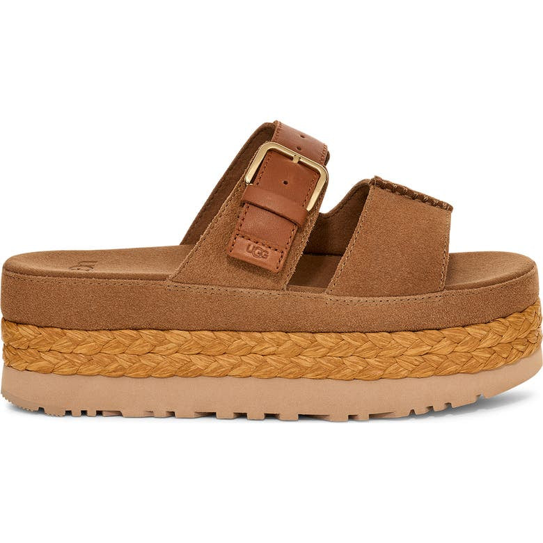 UGG WOMENS AUBREY SLIDE-CHESTNUT
