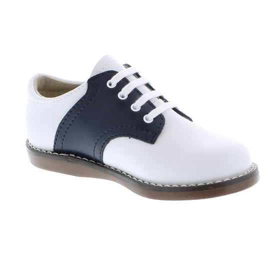FOOTMATES CHILD'S CHEER SADDLE OXFORD -WHITE/NAVY