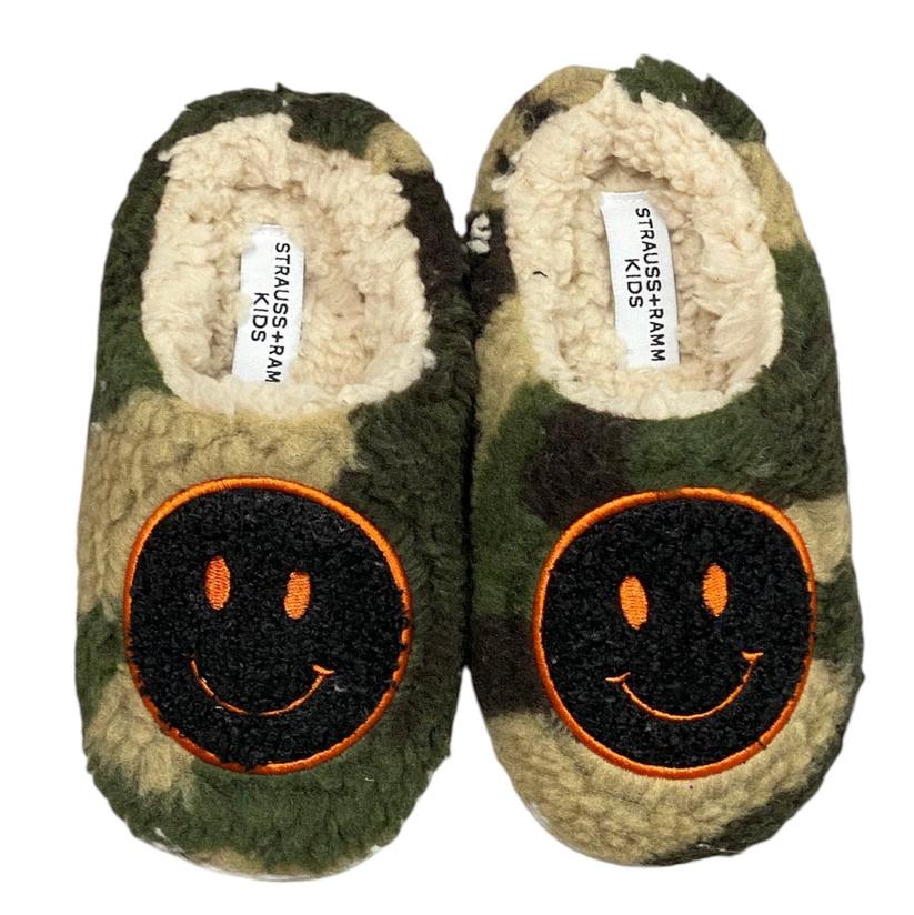 SMILEY FACE SLIPPERS - CAMO