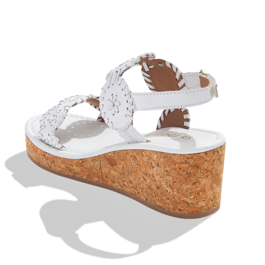 JACK ROGERS LAUREN HIGH WEDGE-WHITE
