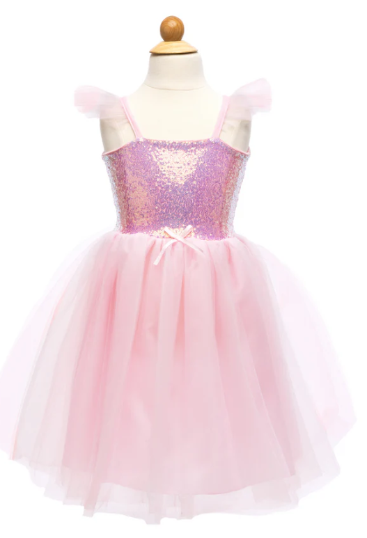 PINK SEQUINS PRINCESS DRESS 3-4