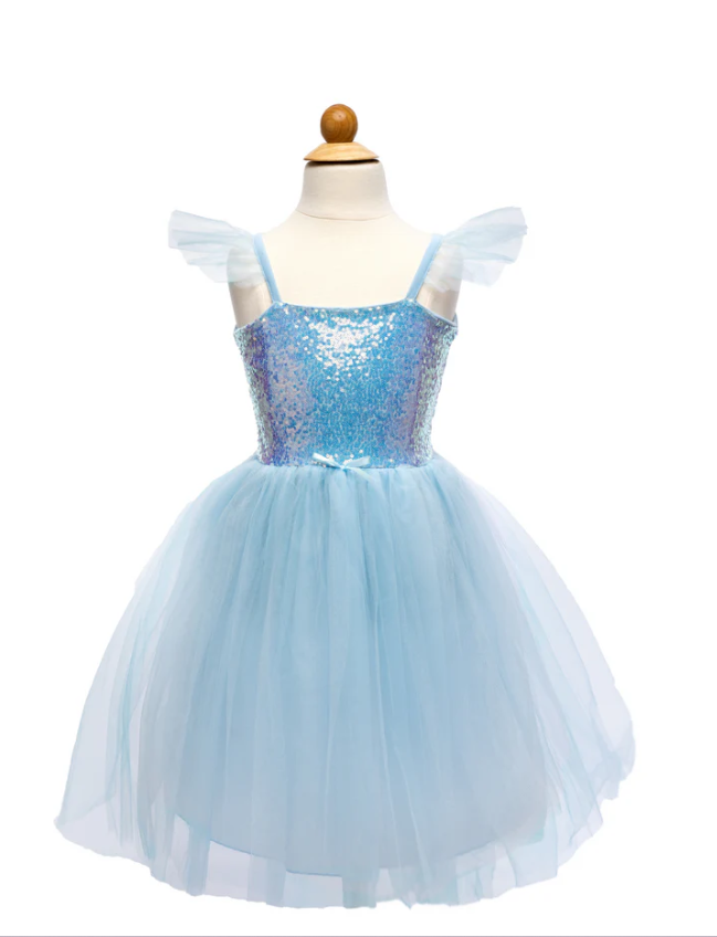 GREAT PRETENDERS BLUE SEQUINS PRINCESS DRESS SZ 3-4
