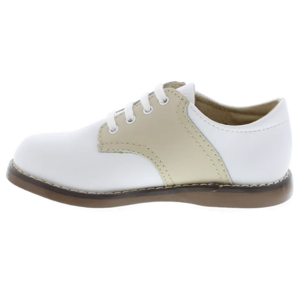 FOOTMATES CHILD'S CHEER SADDLE OXFORD - WHITE/ECRU