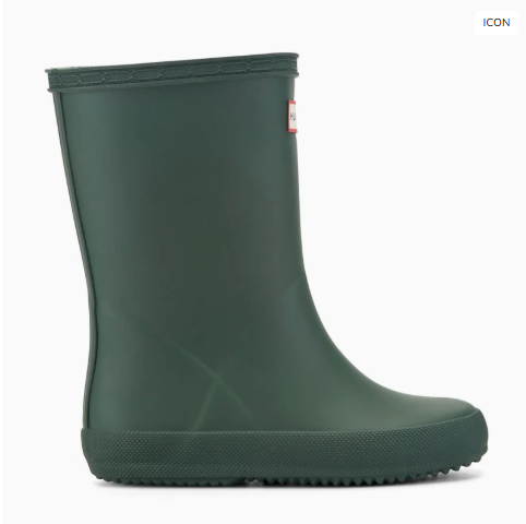 KIDS HUNTER FIRST CLASSIC RAIN BOOT-HUNTER GREEN