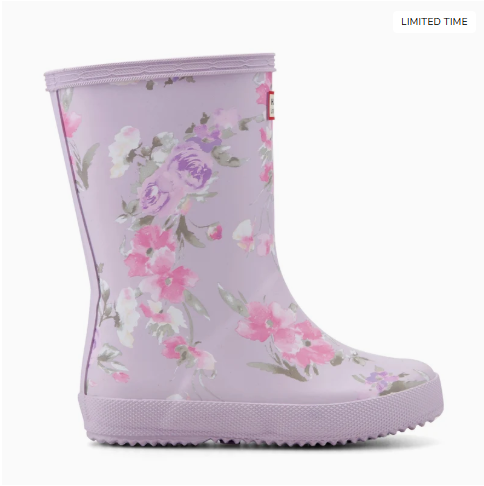 HUNTER X LOVESHACKFANCY KIDS' FIRST CLASSIC RAIN BOOT-LAVENDER FLORAL