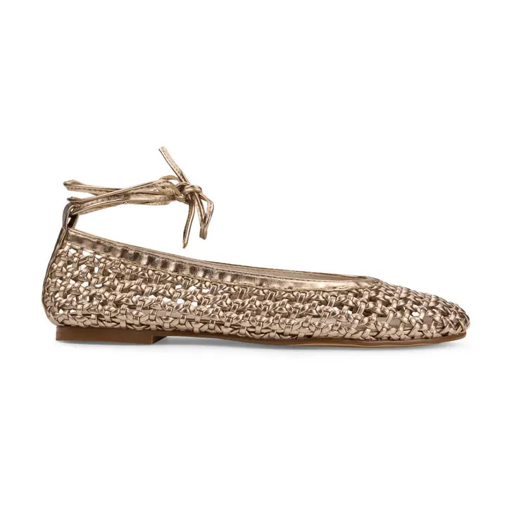 LADIES SADIE BALLET FLAT-GOLD