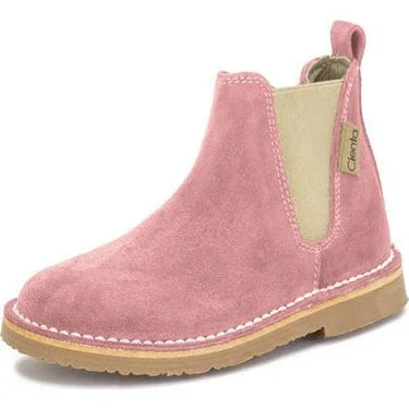 CIENTA SUEDE ZIPPER BOOT- PINK