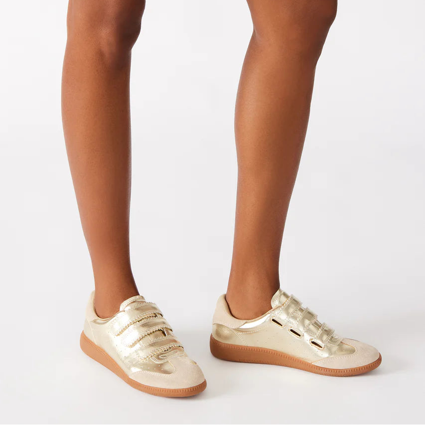 MOMENTUM WOMANS VELCRO SNEAKER-GOLD