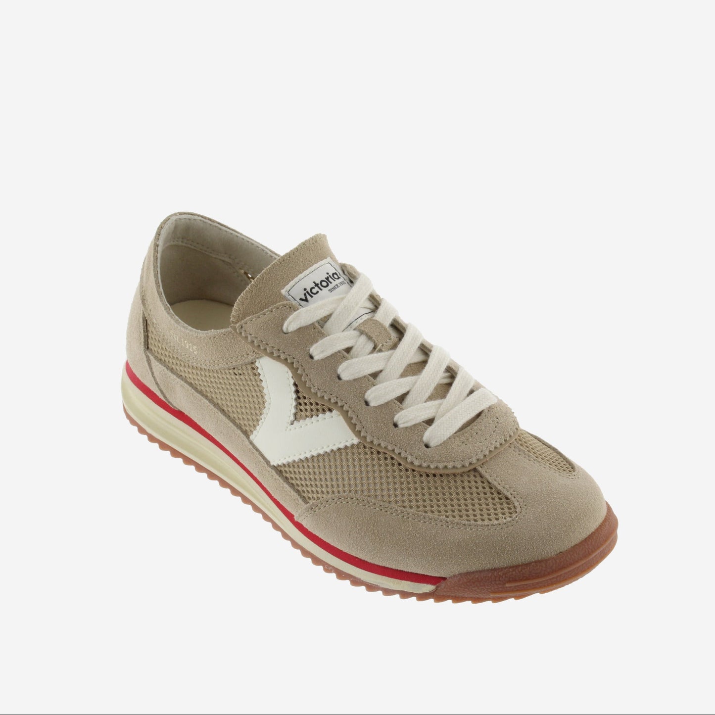VICTORIA WOMENS SATURNO MESH SNEAKER-BEIGE