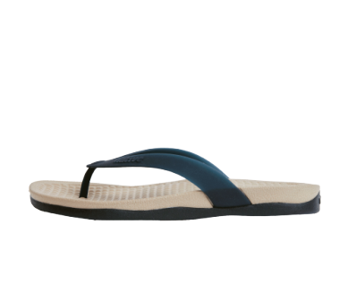 NATIVES PAOLO WANDERFOAM FLIP FLOP-FLAX TAN/JIFFY BLACK