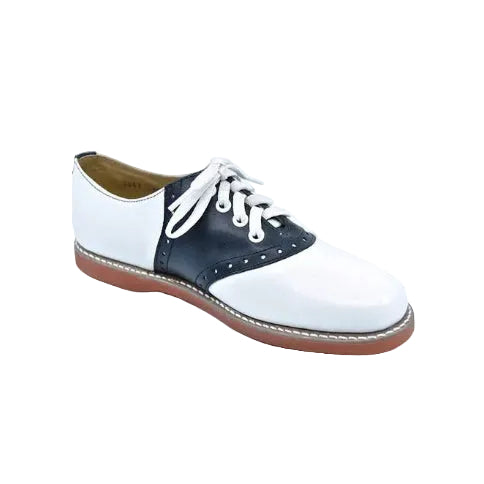 KESCO WOMEN'S LEATHER SADDLE OXFORD-WHITE & Black WHT/BLK / 7 / EE KESCO WOMEN'S LEATHER SADDLE OXFORD-WHITE & Black WHT/BLK / 7 / EE