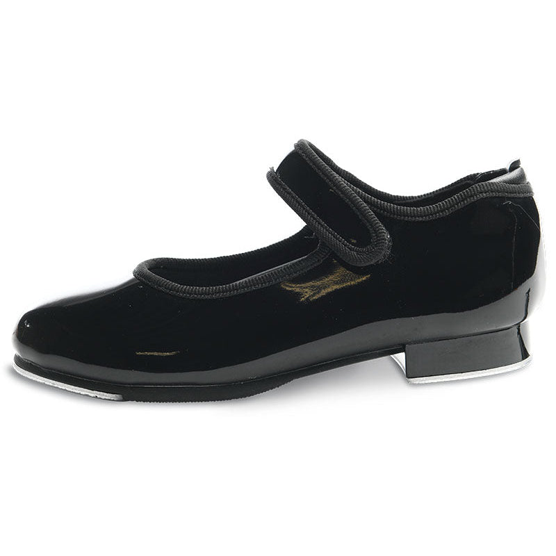 DANZNMOTION GIRLS VELCRO MARYJANE TAP SHOE-BLACK