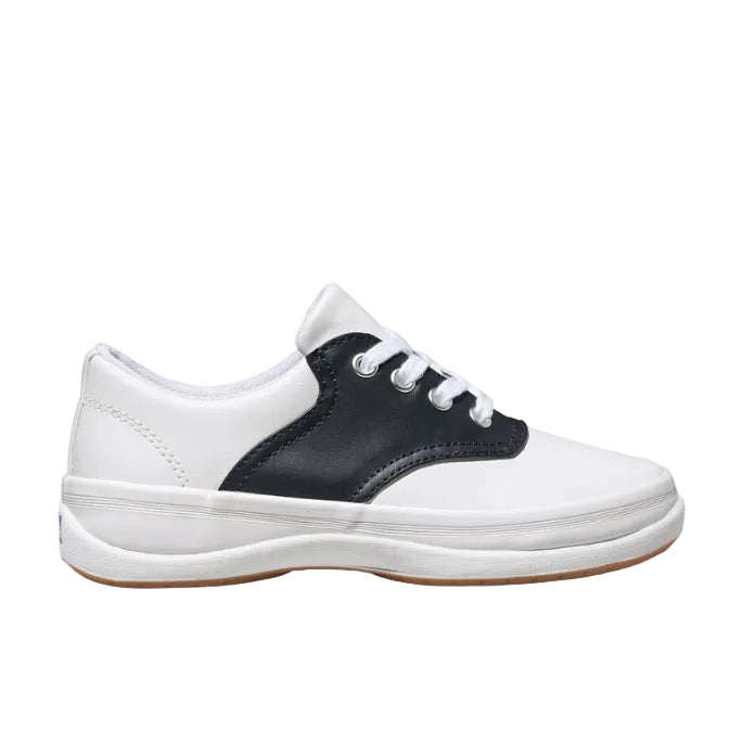 KEDS SCHOOL DAYS LITTLE GIRLS SADDLE-NAVY & WHITE