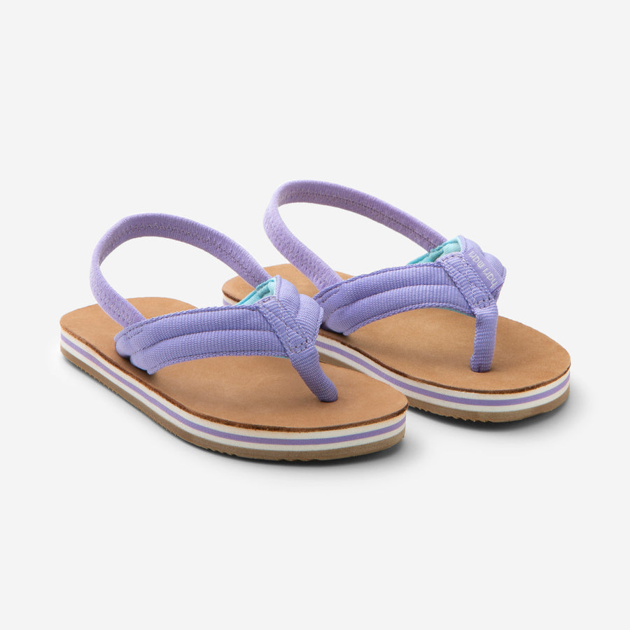 A go-to for kids of all ages, the Scouts are built to last. These leather and nylon flip flops come in a variety of colors that match every personality and closet. Step out in style, without having to lace up! Sizes up to 8/9 have heel strap