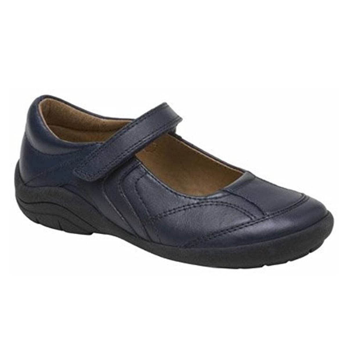 STRIDE RITE GIRLS CARLA VELCRO MARY JANE-NAVY OR BLACK