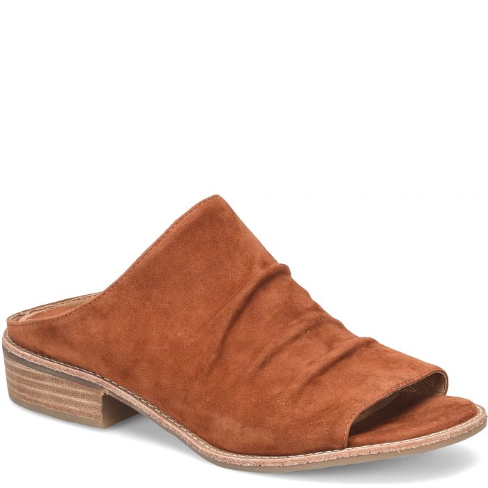 Our Netta is the ideal transitional look, with just the right coverage. Supple leather and a transitional profile give our Netta ruched slide effortless season-to-season versatility. Details Offered in Italian leather Leather lining Leather-lined footbed, cushioned for extra comfort Lightweight, flexible TPR outsole Leather stacked heel Heel height: 1 ¼ inches