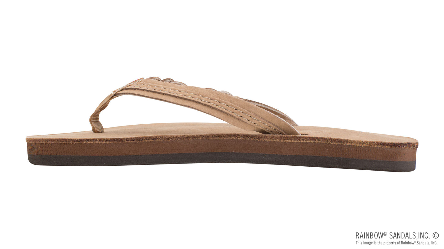 RAINBOW KIDS FLIRTY BRAIDY SANDAL-SIERRA BROWN