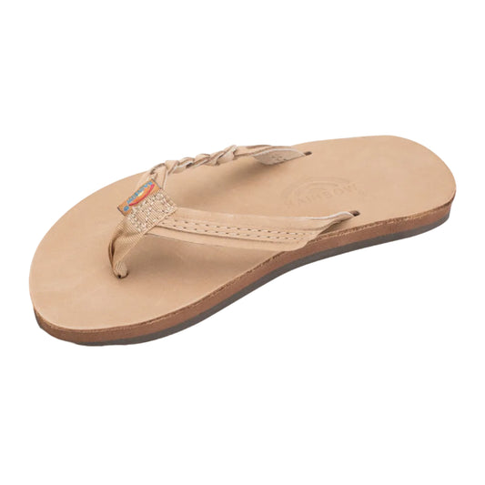RAINBOW KIDS FLIRTY BRAIDY SANDAL-SIERRA BROWN