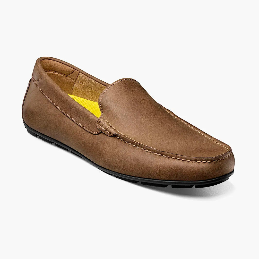 FLORSHEIM MENS MOTOR VENETIAN LOAFER-CRAZY HORSE BROWN