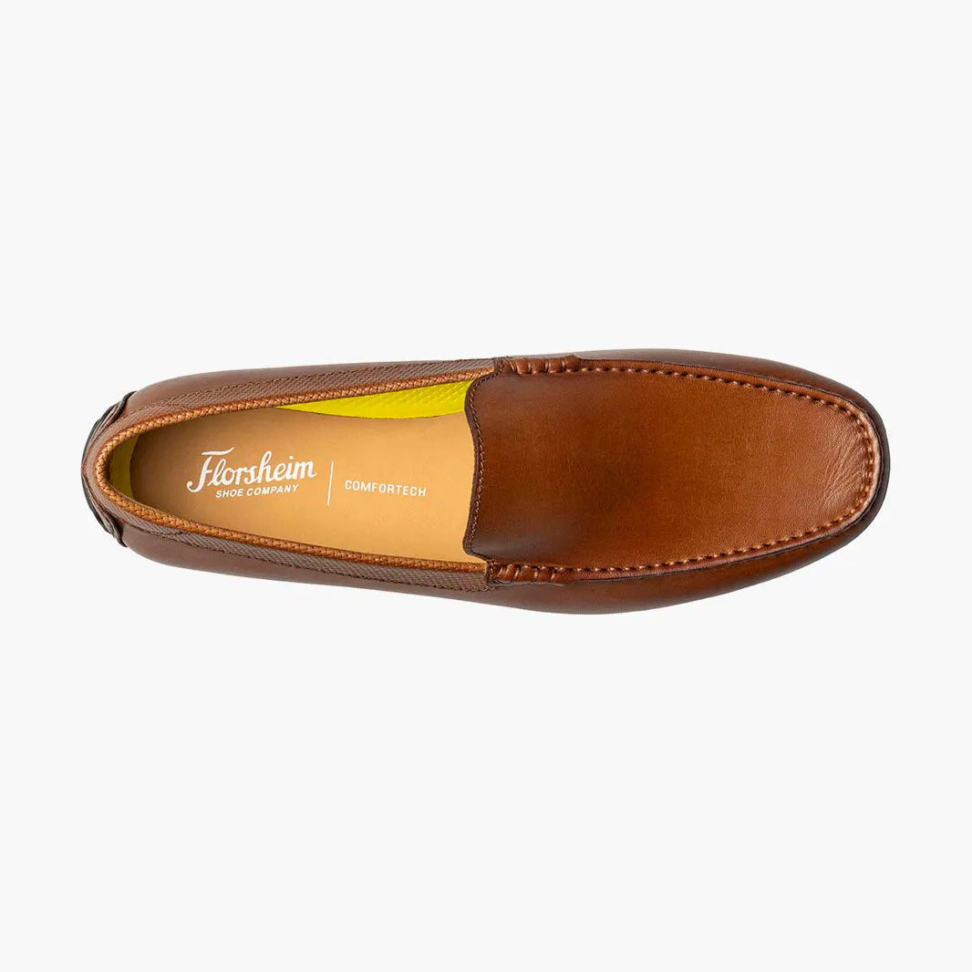 FLORSHEIM MENS MOTOR VENETIAN DRIVER -COGNAC