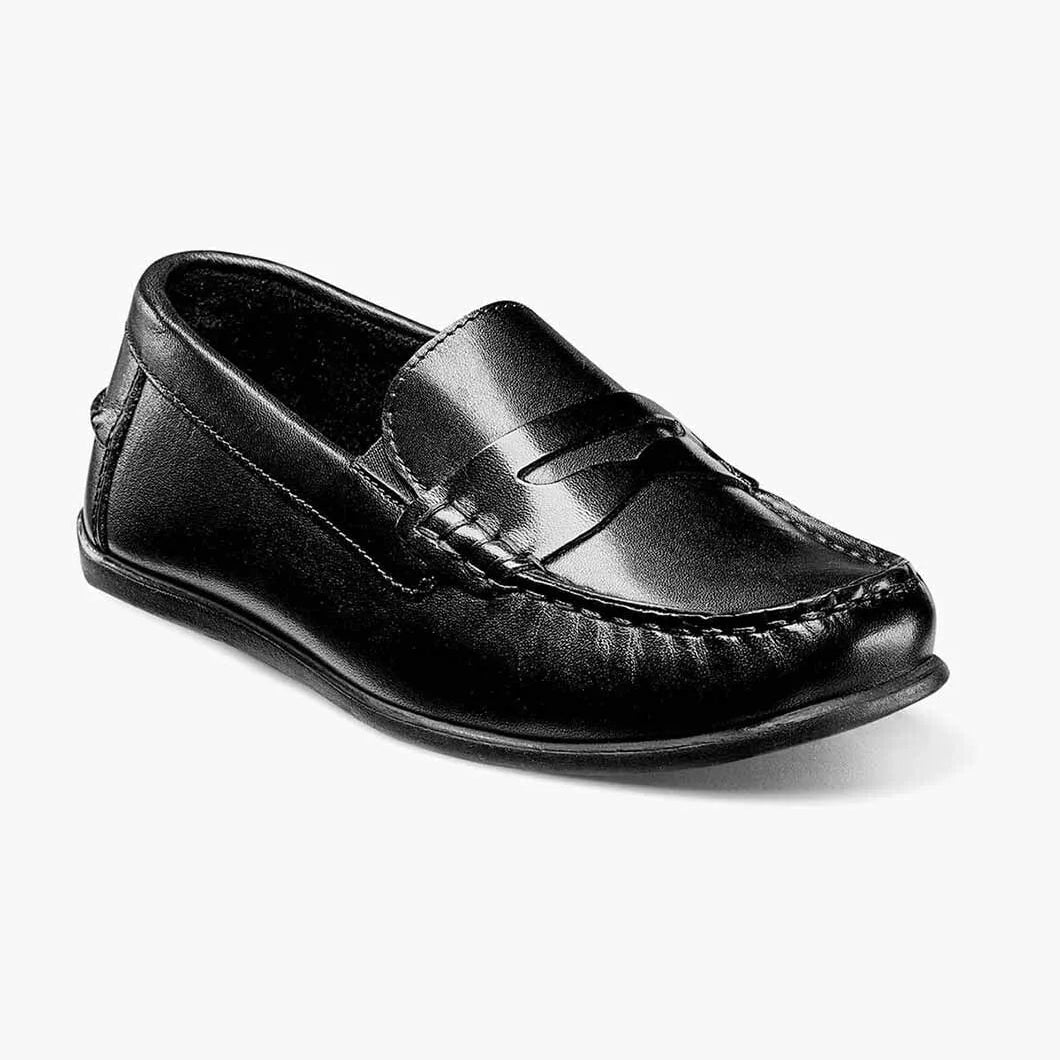 FLORHSEIM BOY'S JASPER DRIVER JR-BLACK