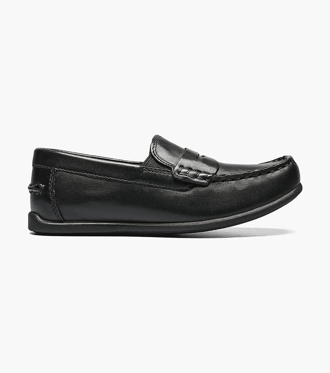 FLORHSEIM BOY'S JASPER DRIVER JR-BLACK
