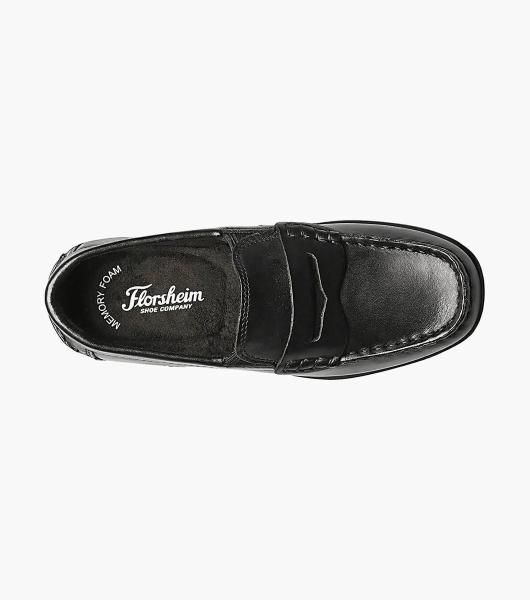 FLORHSEIM BOY'S JASPER DRIVER JR-BLACK