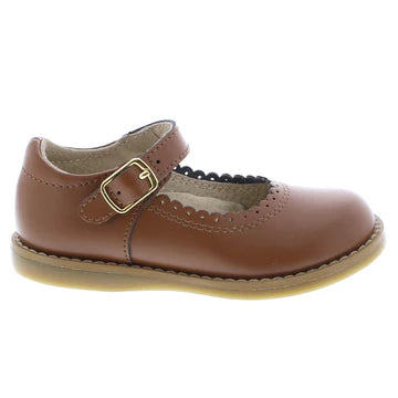 FOOTMATES GIRLS ALLIE MARY JANE-CHESNUT