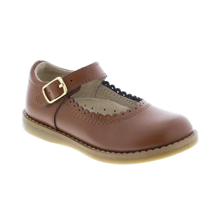 FOOTMATES GIRLS ALLIE MARY JANE-CHESNUT