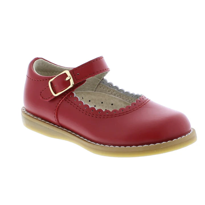 FOOTMATES GIRLS ALLIE MARY JANE-RED