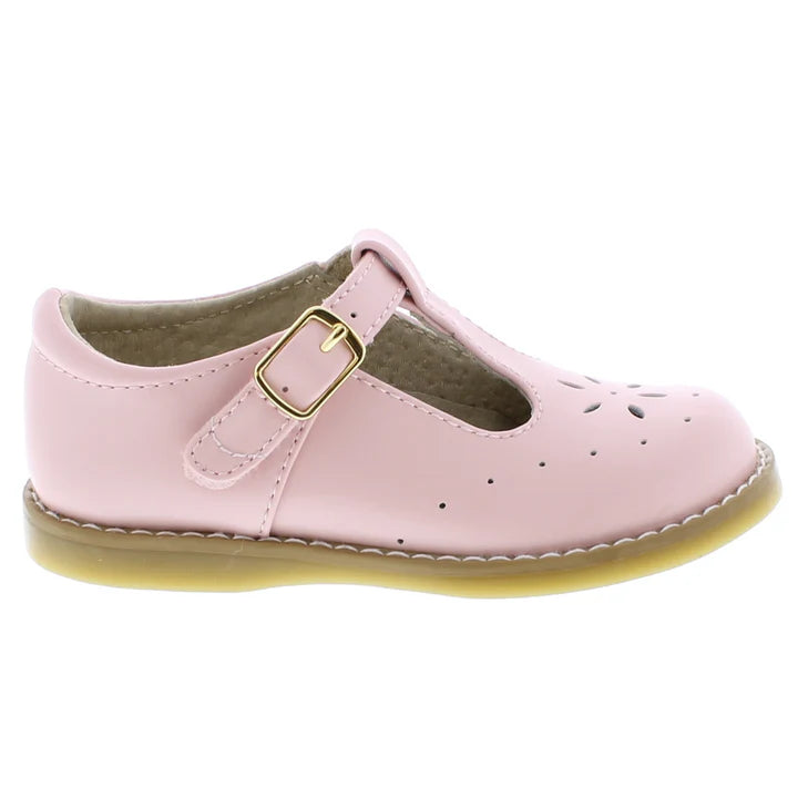 FOOTMATES GIRLS SHERRY T-STRAP-PINK