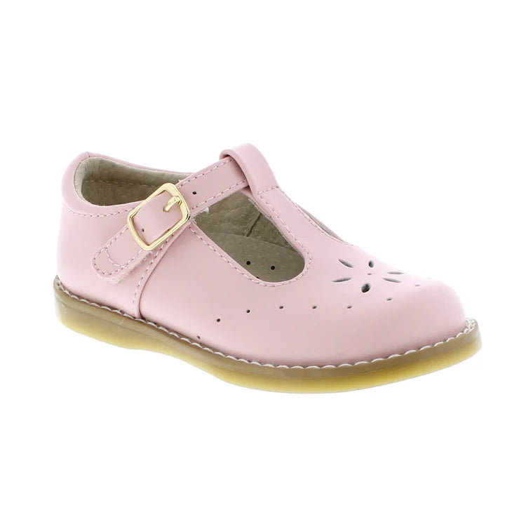 FOOTMATES GIRLS SHERRY T-STRAP-PINK