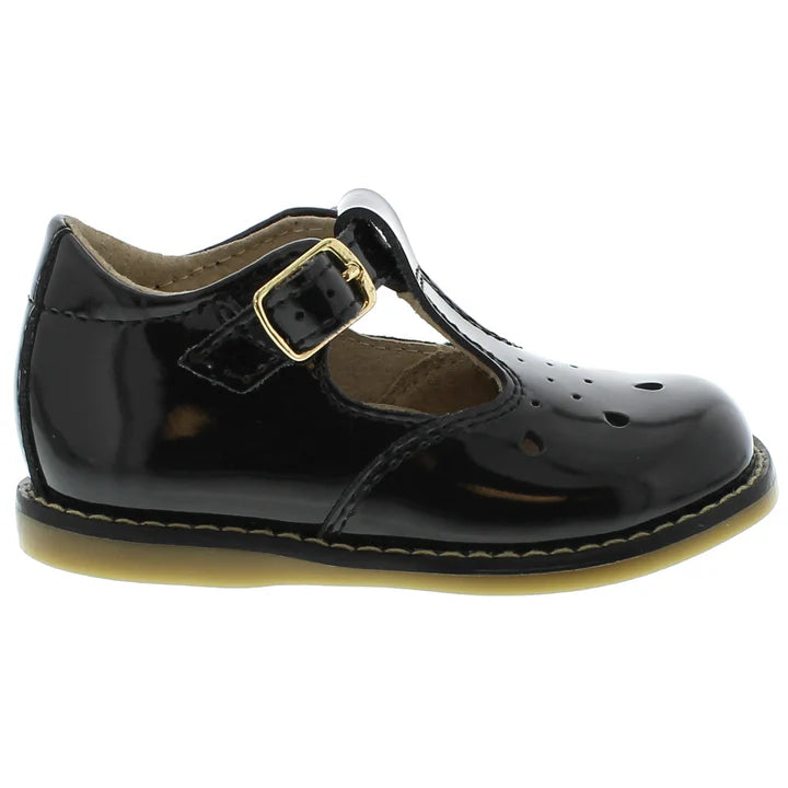 FOOTMATES HARPER HIGH-TOP T-STRAP WALKER-BLACK PATENT
