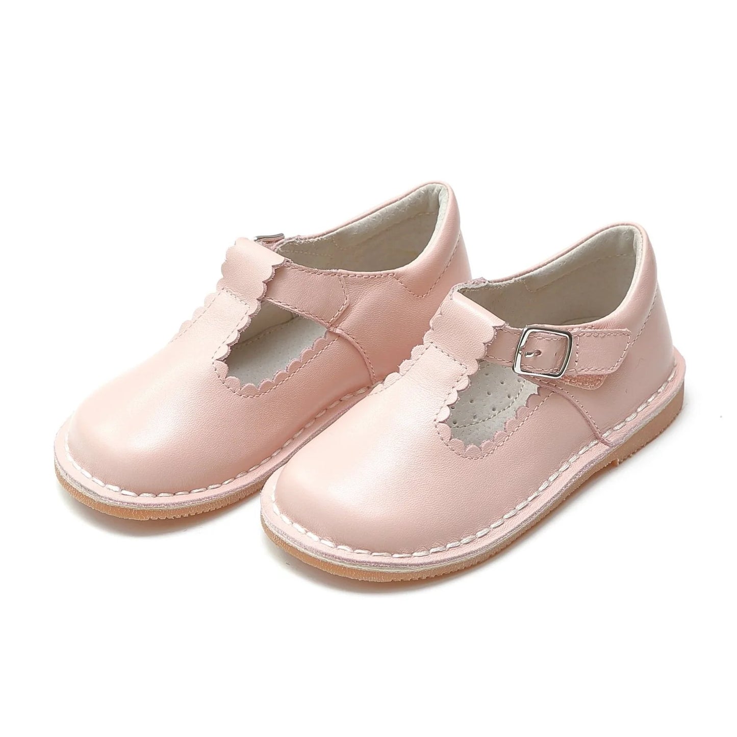 LAMOUR SELINA SCALLOPED T-STRAP-PINK