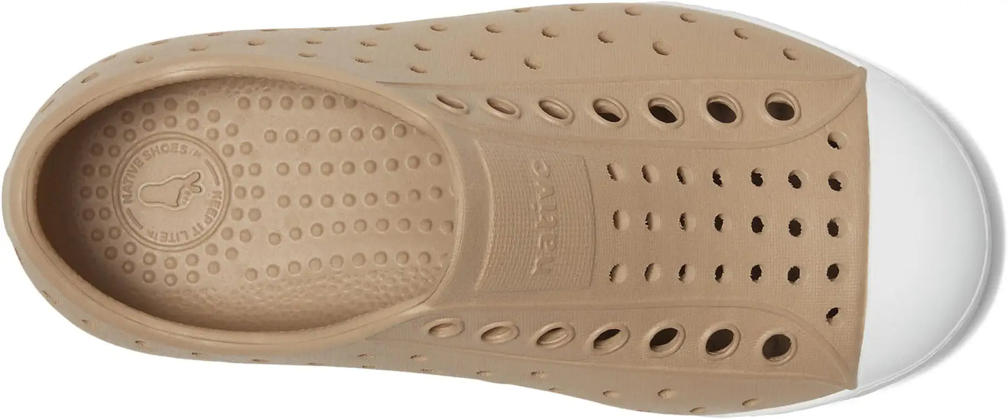 NATIVE SHOES JEFFERSON TODDLER - FLAX TAN/SHELL WHITE