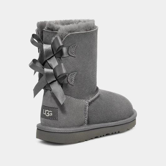 UGG GIRLS BAILEY BOW II -GREY