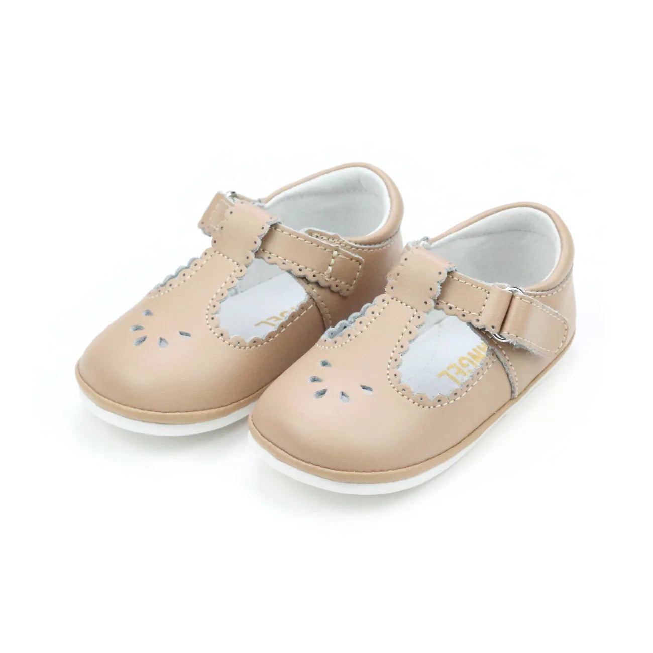 ANGEL DOTTIE SCALLOP T-STRAP-LATTE