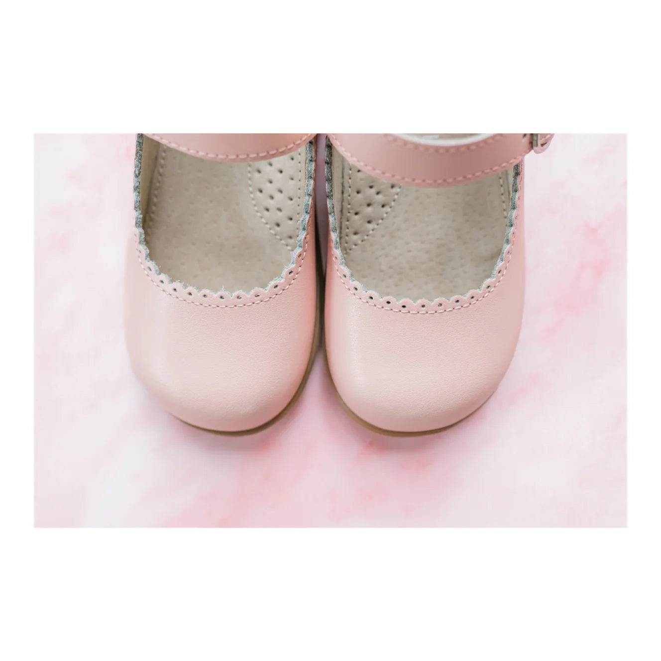 LAMOUR CHLOE CLASSIC SCALLOPED VELCRO MARYJANE-PINK