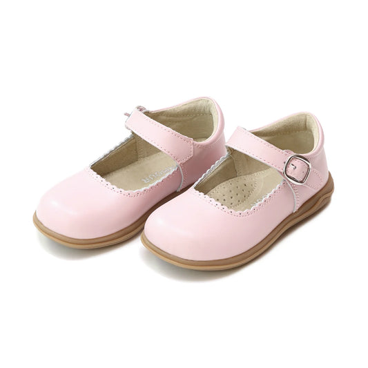 LAMOUR CHLOE CLASSIC SCALLOPED VELCRO MARYJANE-PINK