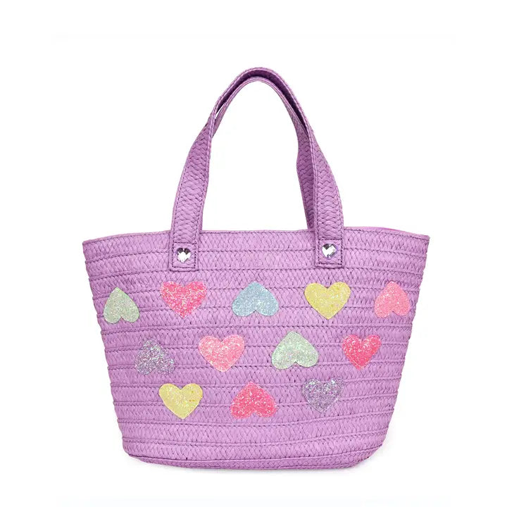 HEART STRAW TOTE