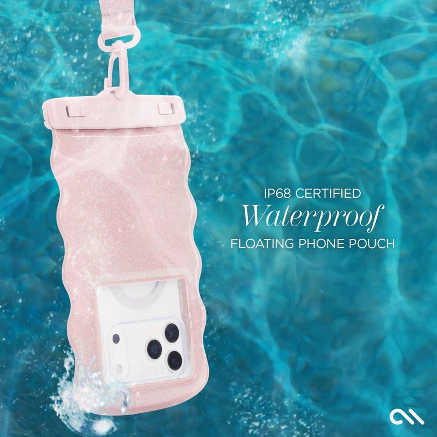 Case Mate Waterproof Phone Case-Wavy Pink Sparkle