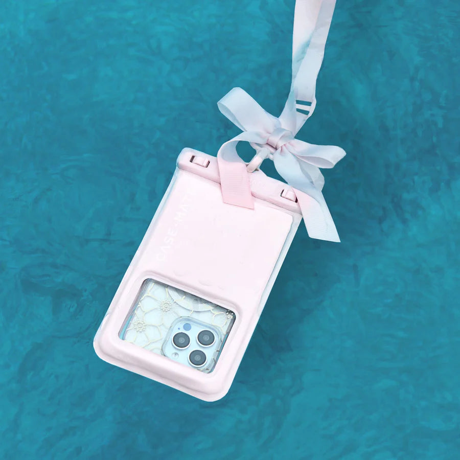 Case Mate Waterproof Phone Case-Pink Bow