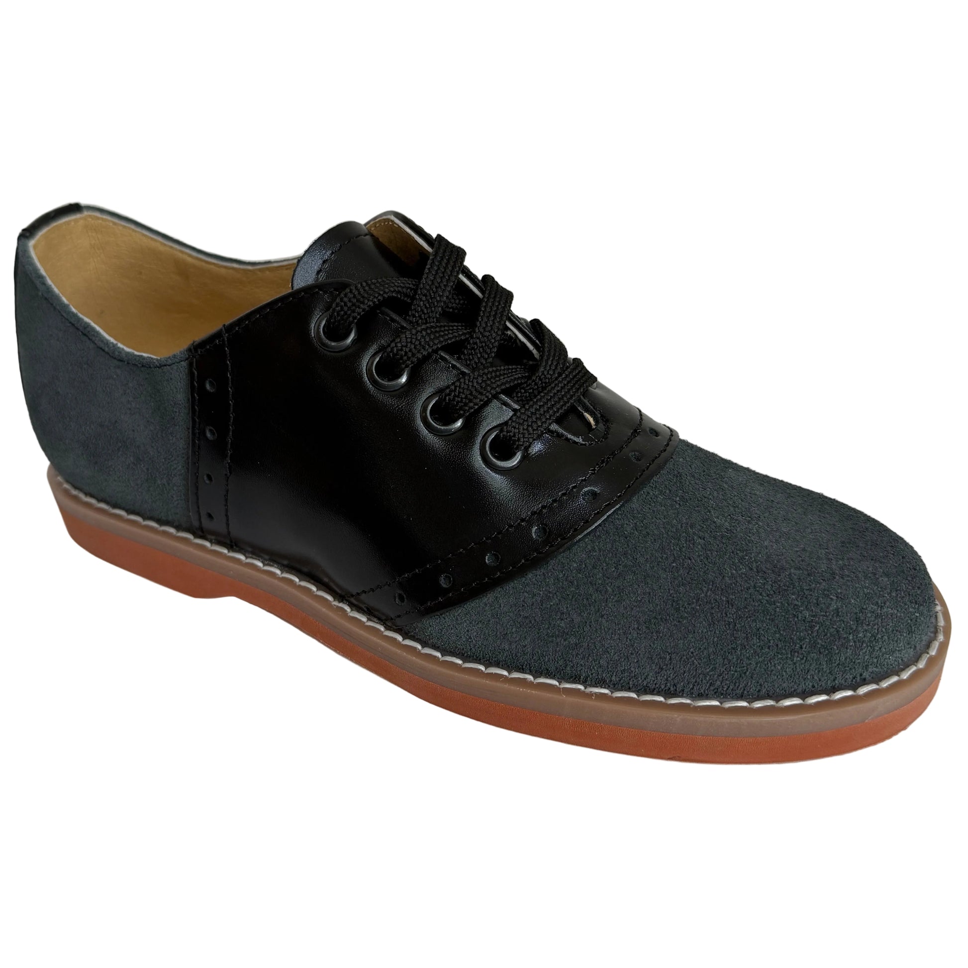 BOND LADIES SUEDE SADDLE OXFORDS-GRAY & Black GRY/BLK/SUEDE / 5.5 / C BOND LADIES SUEDE SADDLE OXFORDS-GRAY & Black GRY/BLK/SUEDE / 5.5 / C
