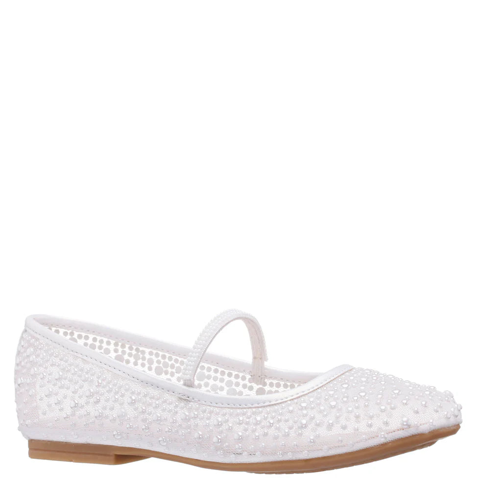 NINA GIRLS JAX BALLET FLAT-PEARL