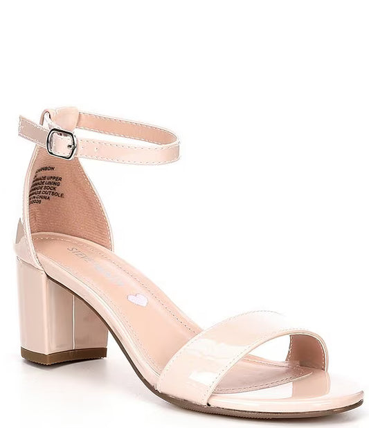 GIRLS STEVE  MADDEN JCARRSON SANDAL-BLUSH PATENT