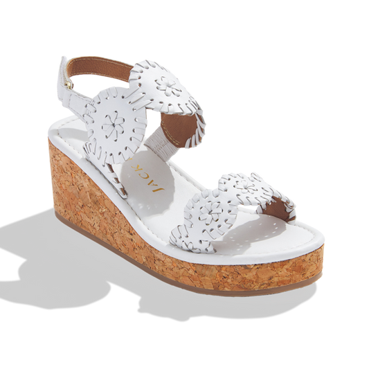 JACK ROGERS LAUREN HIGH WEDGE-WHITE