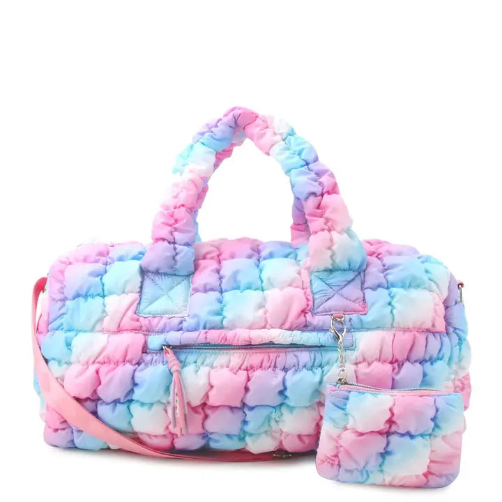 LARGE QUILTED SCRUNCHIES DUFFLE BAG