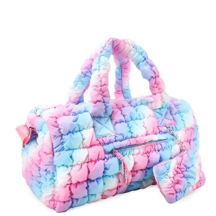 LARGE QUILTED SCRUNCHIES DUFFLE BAG