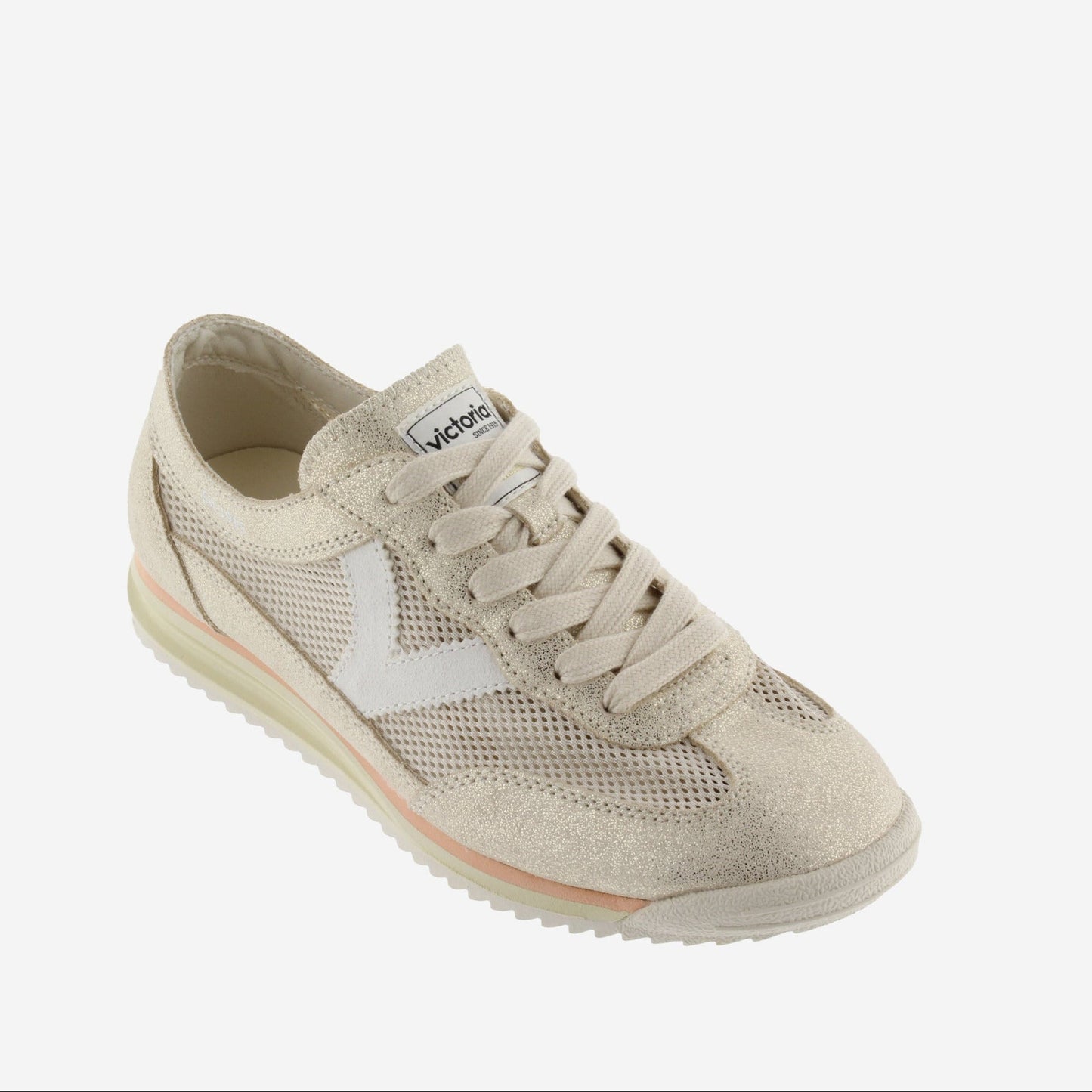 VICTORIA WOMENS SATURNO MESH SNEAKER-PLATINO